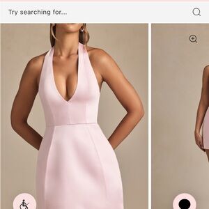 Oh Polly structured pink Halter Dress